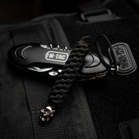 Przywieszka do noża M-Tac Helix Skull Black paracord (TMLHS-BK)