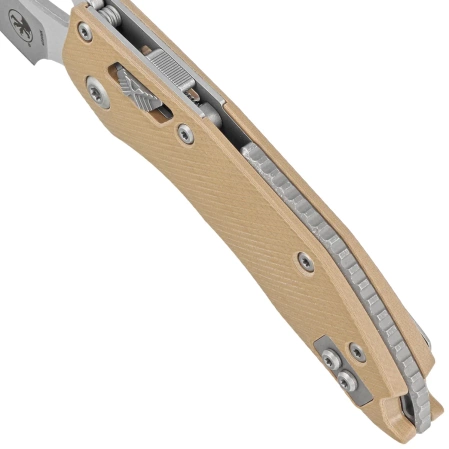 Nóż składany Microtech Stitch Ram-Lok S/E Tan Fluted G10, Apocalyptic M390MK by Borka Blades and Tony Marfione (169RL-10APFLGTTA)