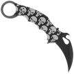 Fox The Skull Karambit Knife Black Aluminum, Black N690Co (FX-599 ALB-5)