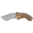Nóż składany Microtech Amphibian Ram-Lok Fluted Tan Aluminium, Stonewashed P/S M390MK by Tony Marfione (137RL-11FLTA)