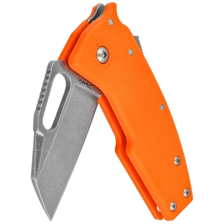 Nóż składany Demko Nano-Shark SF Orange GRN, Stonewashed AUS10A by Andrew Demko (NANO-10A-Orange GRN-SF)