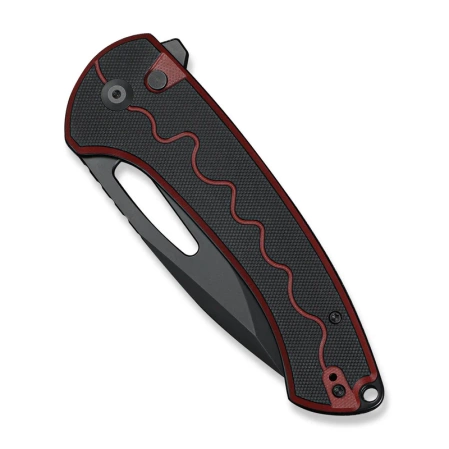 Sencut Squiggy Knife Burgundy / Black G10, Black 9Cr18MoV (S24082A-3)