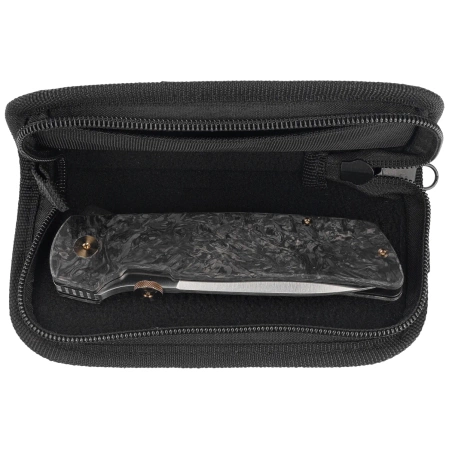 Fox Original Gangster LE No 316/350 Dark Matter Fat Carbon, Satin Elmax by Bob Terzuola Knife (FX-ATC-OG01 CFMC)