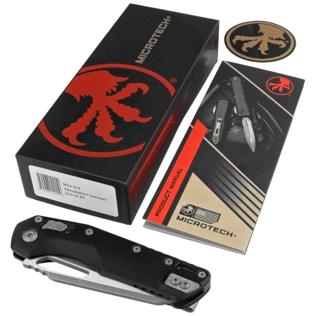 Nóż składany Microtech MSI S/E Black Slab Side Aluminium, Apocalyptic M390MK by Tony Marfione (210-10AP)