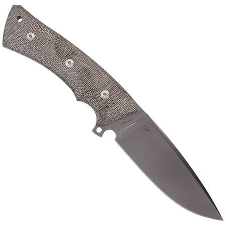 Gianghi Green Canvas Micarta, Stonewashed N690Co by Fabrizio Silvestrelli Knife (V4882CV)