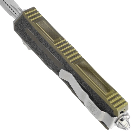 Microtech Scarab II Gen III D/E-S OTF Knife OD Green Aluminum, Stonewashed M390MK by Tony Marfione (1180-10OD)