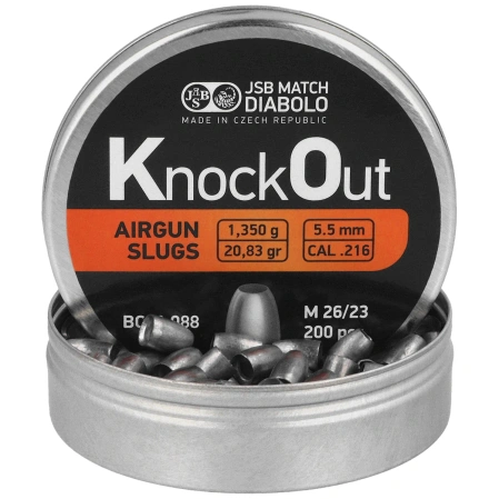 Śrut JSB Slug KnockOut .216 / 5.50 mm, 1.350 g, 200 szt. (546022-200)