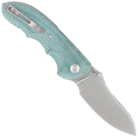 Viper Moon Teal Green Canvas Micarta, Stonewashed MagnaCut by Fabrizio Silvestrelli Knife (V6010TE)