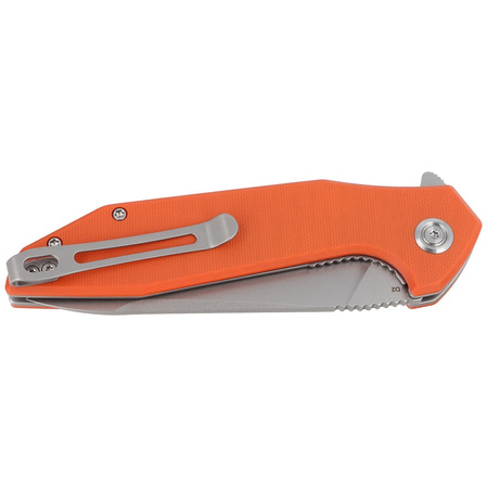 Nóż składany Kubey Nova LL KU117H Orange G10, Bead Blasted D2