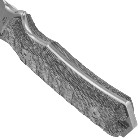 Fox Oxylos Knife Black Micarta, Stonewashed N690 (FX-616-1 MB)