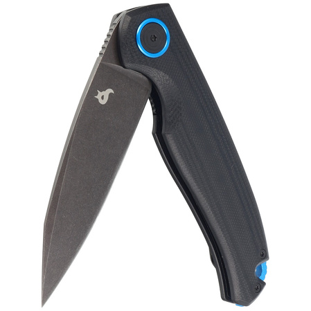 BlackFox Argus Black G10, Black Stone Washed D2 by Grigorii Matveev knife (BF-760)