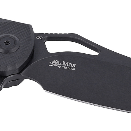 Nóż składany Kubey Knife Drake, Black G10, Dark Stonewashed D2 by Maksim Tkaczuk (KU310F)