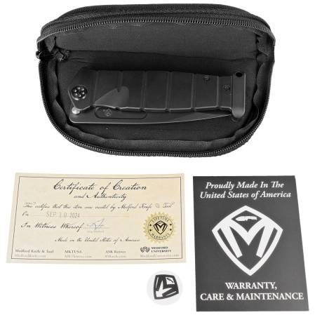 Medford USMC FF Black DLC Titanium, Black HW/Clip, Black DLC S45VN by Greg Medford (MK2044TQ-30PV-TFCF-PP)