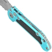 Microtech LUDT Gen III T/E Automatic Knife Turquoise Aluminum, Stonewashed P/S M390MK by Tony Marfione (1136-11TQ)