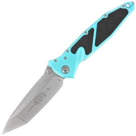 Nóż składany Microtech Socom Elite T/E Turquoise Aluminium, Stonewashed M390 by Tony Marfione (161-10TQ)