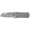 Fox Vulpis Sandblasted Titanium, Polished M390 Pocket Knife (FX-VP108 TI)