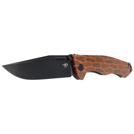Nóż składany Bestech Keen II Black-Orange G10/Titanium, Black Stonewashed CPM S35VN by Koens Craft (BT2301F)
