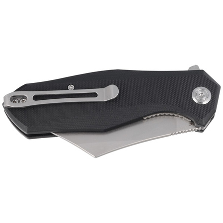 Nóż składany Kubey Echo Black G10, Bead Blasted D2 (KU329A)