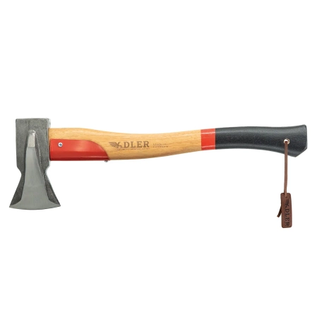 Siekiera rozłupująca Adler Short Splitter Black / Red Hickory Wood, C45 Carbon Steel (230.0H125A011)