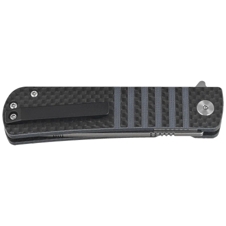 Bestech Titan Knife Black Carbon Fiber/Blue G10, Stonewashed/Satin 154CM by Keanu Alfaro (BL04B)