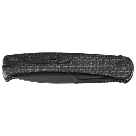 Civivi Knife Caetus Black Burlap Micarta, Black Stonewashed 14C28N (C21025C-2)