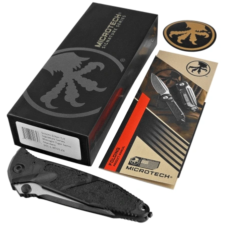 Nóż składany Microtech Socom Elite T/E-M Signature Midnight Tiger Camo Aluminium, Midnight Tiger Camo M390MK by Tony Marfione (161-1MTCS-Z4)