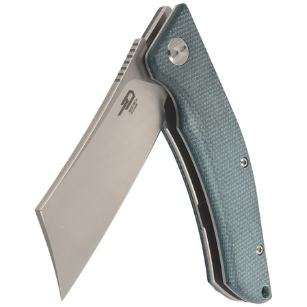 Bestech Knife Cubis Blue Micarta, Stonewashed/Satin D2 (BG42C)
