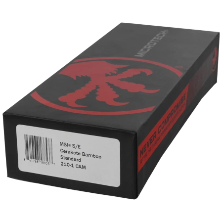 Microtech MSI S/E Knife Cerakote Bamboo Aluminum, Cerakote Bamboo M390MK by Tony Marfione (210-1CAM)