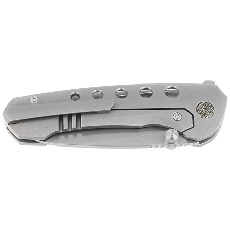 Remette RT-BEE-T w/Titanium Toothpick Knife Gray Titanium, Fine Grinding Pearlescent M390