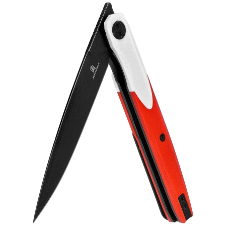 Nóż składany Bestechman Lanza White/Red G10, Black Stonewashed 14C28N by Kombou (BMK14G)