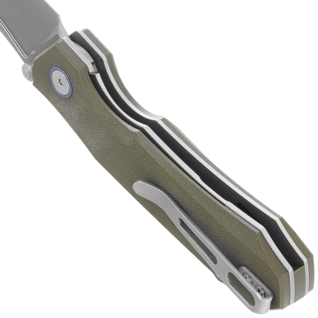 Remette Rhino Knife Green G10, Stonewashed D2 (RNDG2)