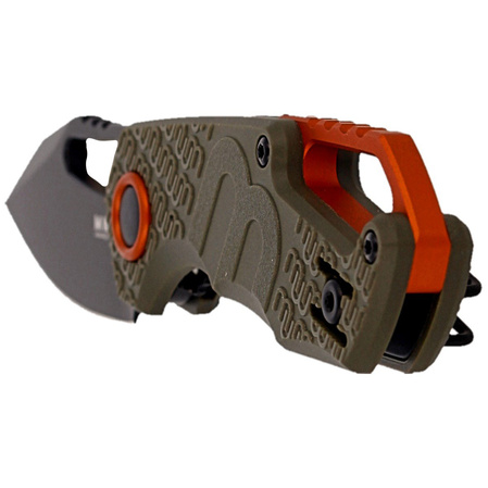 MKM Isonzo Clip Point Knife Green FRN, Black Idroglider N690 by Jesper Voxnæs (MKFX03-3PGO)