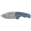 Medford Praetorian Slim D/P Knife, Blue Titanium, Bronze HW/Clip, Tumbled S45VN by Greg Medford (MK2084TD-37A2-T1C1-Q4)