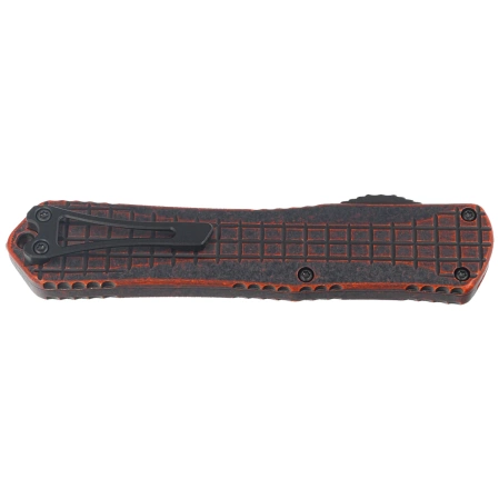 Nóż automatyczny OTF Heretic Manticore X Bowie Breakthrough Orange Grenade Aluminium, Black DLC MagnaCut by Tony Marfione Jr. (H030BF-6A-BRKORG)