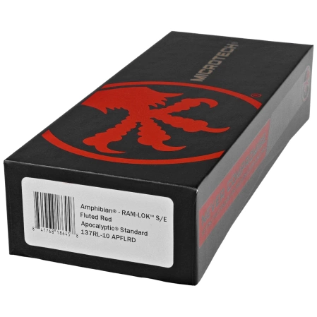 Microtech Amphibian Ram-Lok S/E Knife Fluted Red Aluminum, Apocalyptic M390MK by Tony Marfione (137RL-10APFLRD)