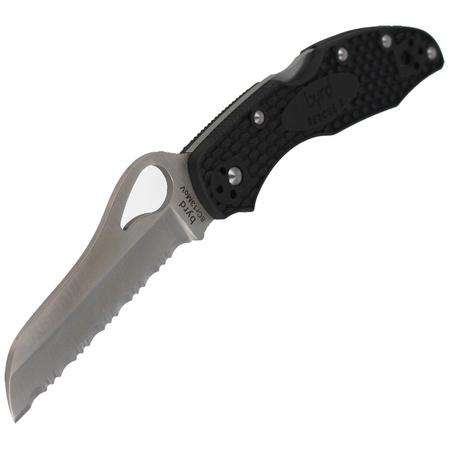 Spyderco Byrd Meadowlark 2 Rescue FRN Black, SpyderEdge (BY19SBK2)