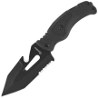 Nóż skladany Martinez Albainox 2-in-1 Tactical Black Rubberized Fiber, Black 3Cr13Mov (32316)