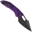 Microtech Stitch-A S/E Knife Purple Aluminum, Black M390 by Borka Blades and Tony Marfione (169-1PU)