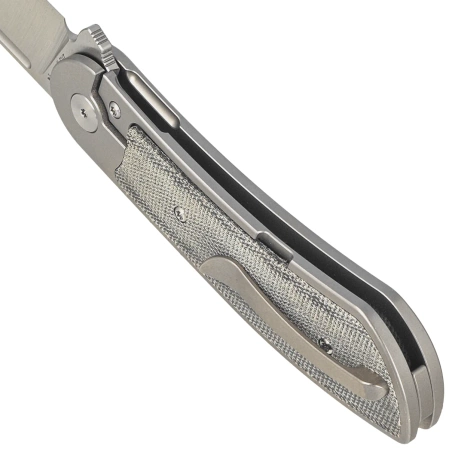 Nóż składany Bestech Vestige Grey Titanium/Black Micarta, Satin MagnaCut by Justin Lundquist (BT2411A)