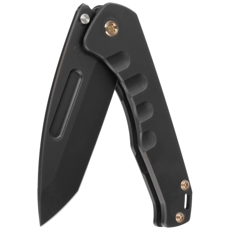 Medford Praetorian Slim T/E Knife Black DLC Titanium, Bronze HW/Clip, DLC S45VN by Greg Medford (MK2084PT-30PV-T1C1-Q4)
