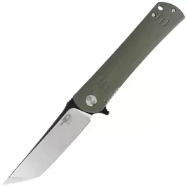 Bestech Kendo Knife Army Green G10, Black / Satin D2 (BG06B-2)