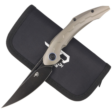 Bestech Marukka Bronze Titanium, Black Stonewashed M390 by Kombou Knife (BT2002C)