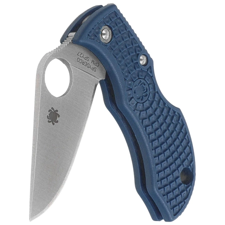 Spyderco Manbug Knife Cobalt Blue FRN, Satin CPM SPY27 by Sal Glesser (MPCBL)
