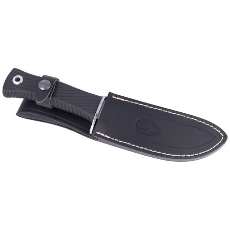 Muela Aborigen-13G Black Rubber Knife, Satin Nitro-42 by Maykol Garcia