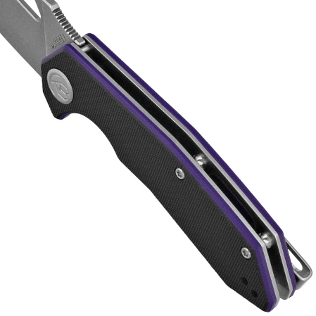 Nóż składany Kubey Coeus Black/Purple G10, Beadblasted 14C28N (KU122R)