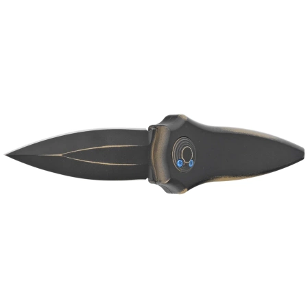 Nóż grawitacyjny Paragon Warlock-X Smooth Black Aluminium, Black Cerakote CPM S35VN (WLOCX-DUNE-THEME)