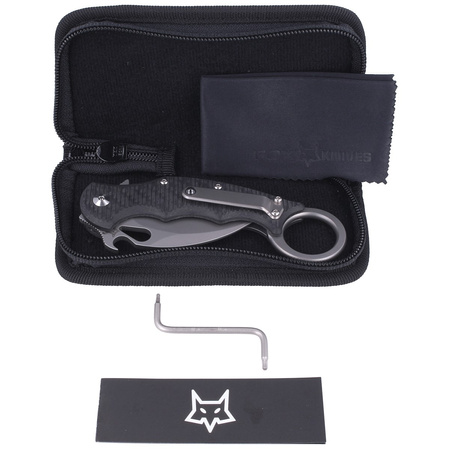 Nóż składany FOX Karambit Titanium / Carbon Fiber, Bead Blasted Elmax (FX-599TiCS)