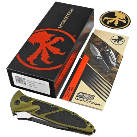 Nóż automatyczny Microtech Socom Elite Auto S/E OD Green Aluminium, Black M390 by Tony Marfione (160A-1OD)