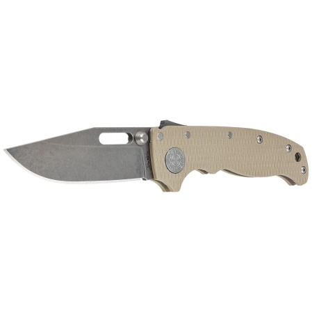 Nóż składany Demko AD20.5 Clip Point Coyote Tan G10, Stonewashed CPM S35VN by Andrew Demko (205-S35-CPCT)