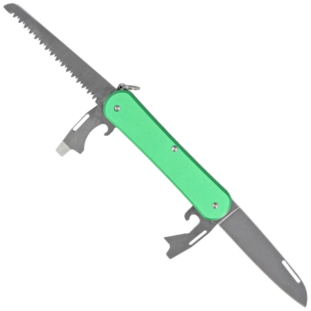 Fox Vulpis S4 OD Green Aluminium, Polished N690Co Pocket Knife (FX-VP130-S4 OD)